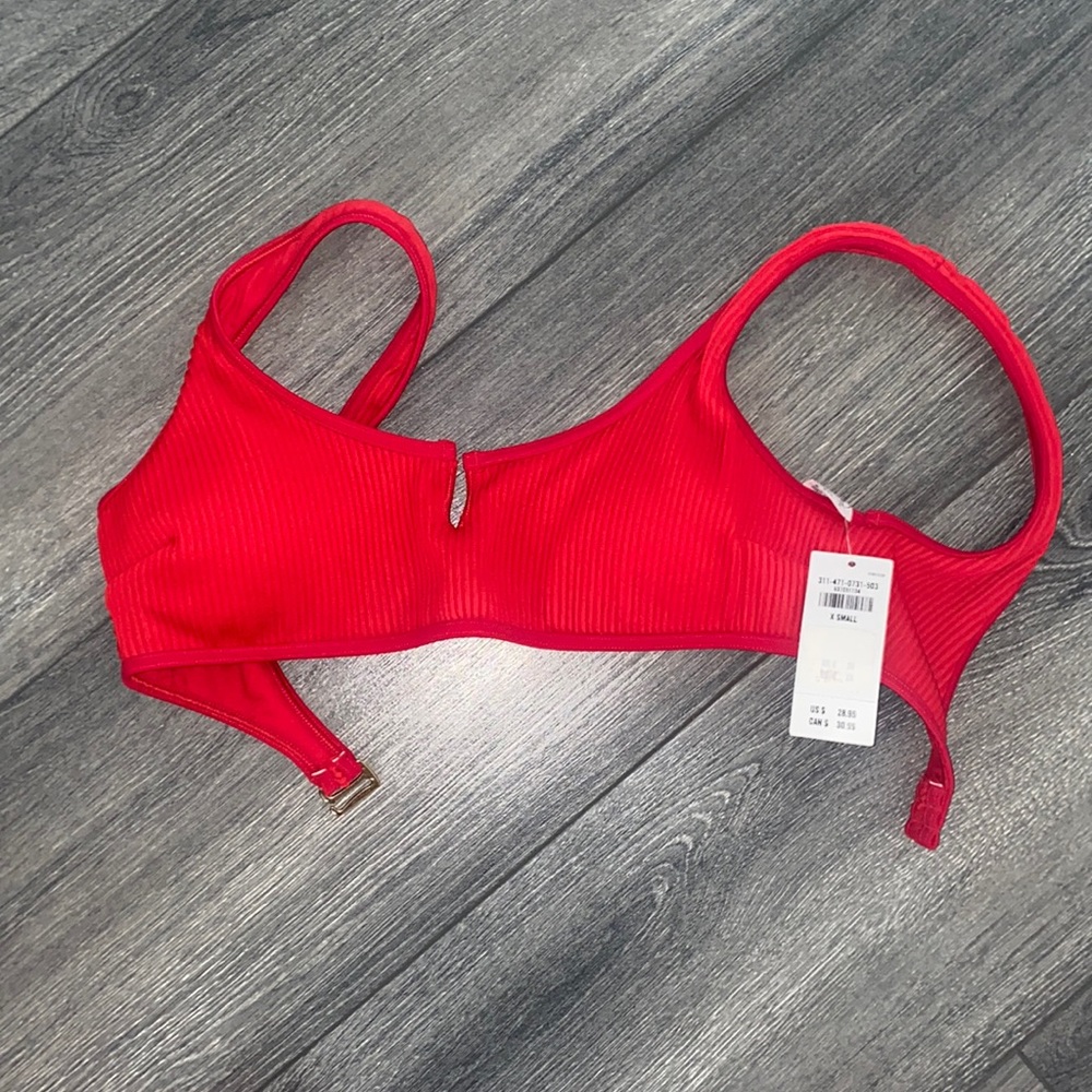 Red bathing suit top